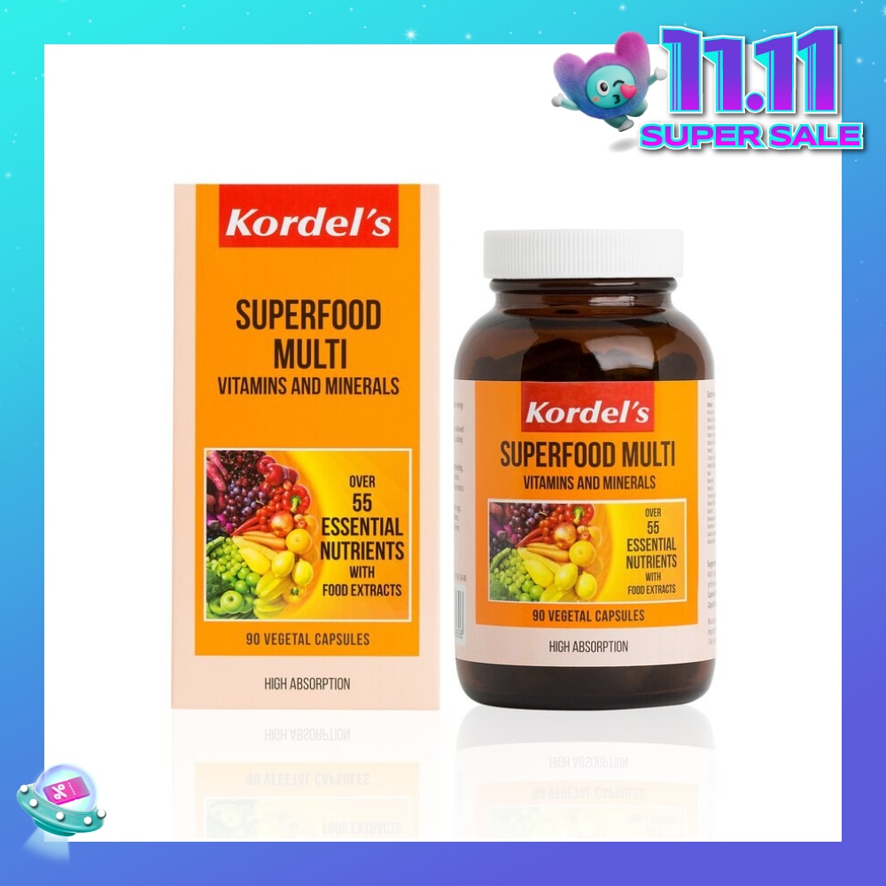 Superfood Multivitamins Vegetal Capsules (Support The Body’s Energy Levels, Immune Functions And Bone Health) 90s