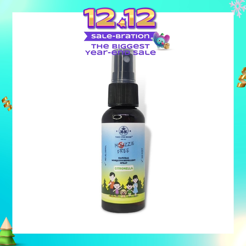 Natural Mozzie Free Natural Mosquito Repellent Spray Citronella (No Alcohol + No Deet) 50ml