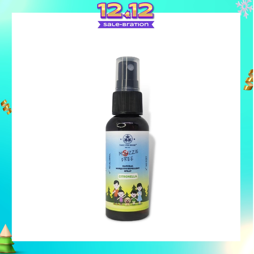 Natural Mozzie Free Natural Mosquito Repellent Spray Citronella (No Alcohol + No Deet) 50ml