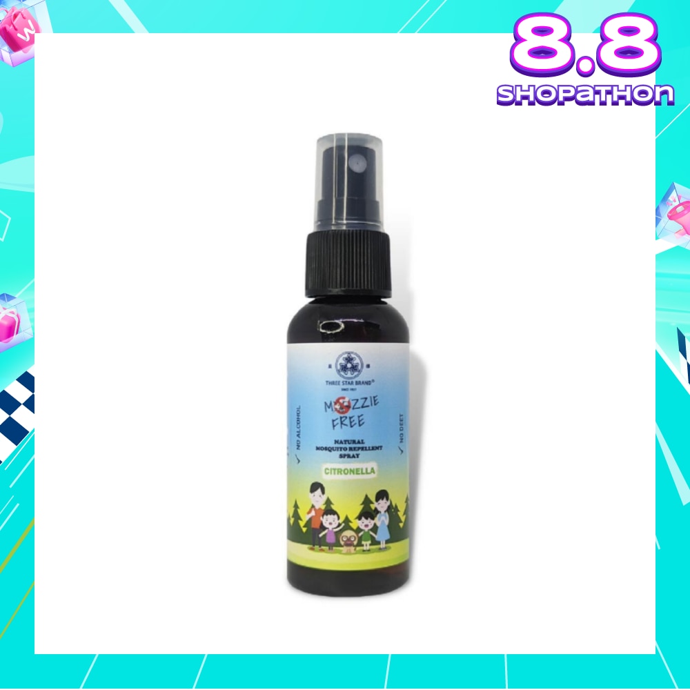 Natural Mozzie Free Natural Mosquito Repellent Spray Citronella (No Alcohol + No Deet) 50ml