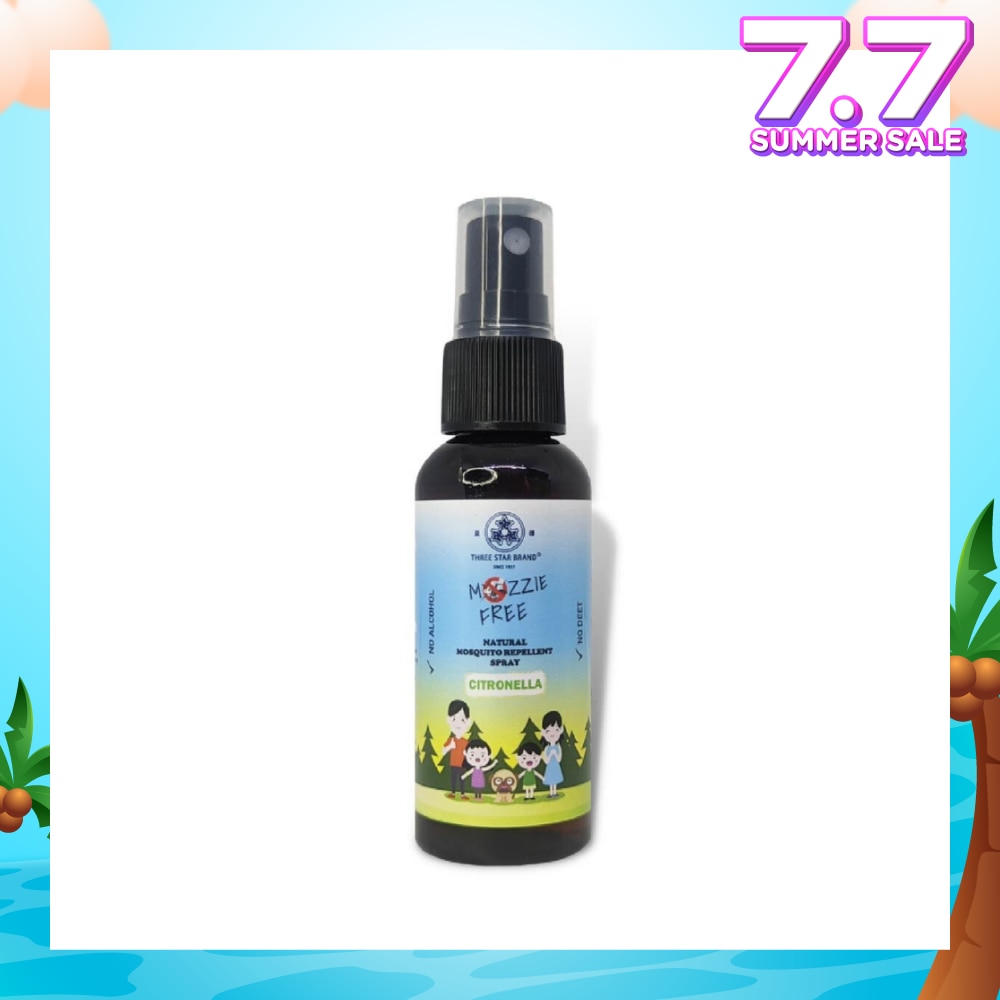 Natural Mozzie Free Natural Mosquito Repellent Spray Citronella (No Alcohol + No Deet) 50ml