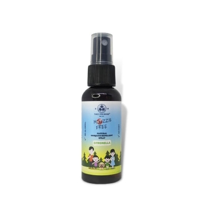 THREE STAR BRAND Natural Mozzie Free Natural Mosquito Repellent Spray Citronella (No Alcohol + No Deet) 50ml