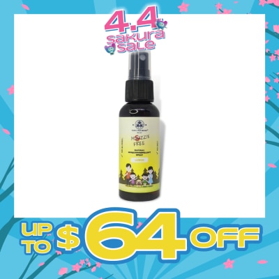 THREE STAR BRAND - Natural Mozzie Free Natural Mosquito Repellent Spray Lemon (No Alcohol) 50ml