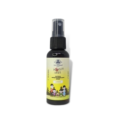 THREE STAR BRAND Natural Mozzie Free Natural Mosquito Repellent Spray Lemon (No Alcohol + No Deet) 50ml