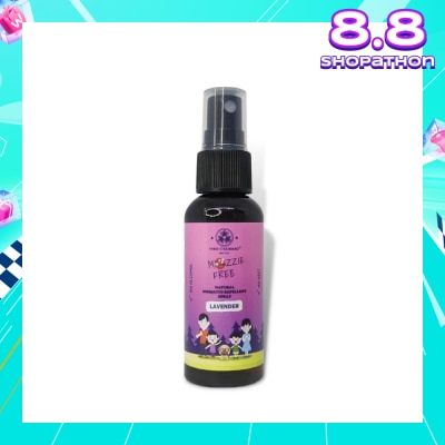 THREE STAR BRAND Natural Mozzie Free Natural Mosquito Repellent Spray Lavender (No Alcohol + No Deet) 50ml