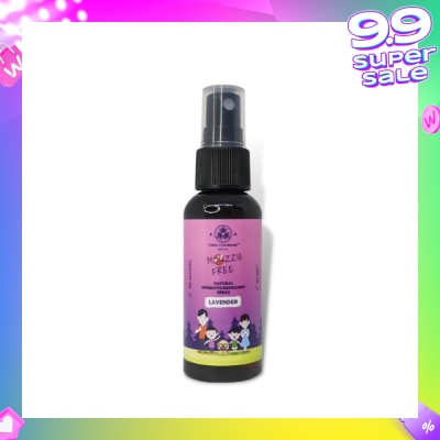 THREE STAR BRAND Natural Mozzie Free Natural Mosquito Repellent Spray Lavender (No Alcohol + No Deet) 50ml