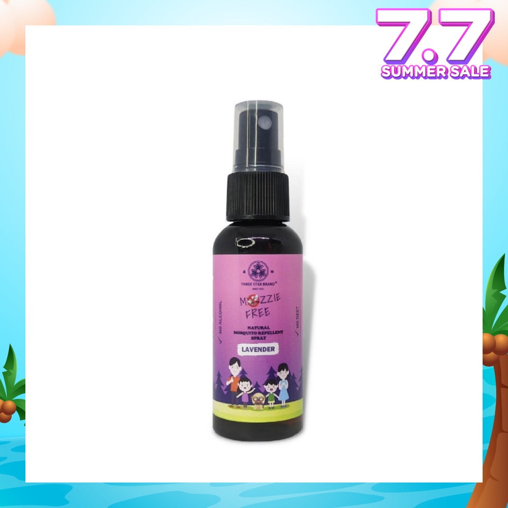 Natural Mozzie Free Natural Mosquito Repellent Spray Lavender (No Alcohol + No Deet) 50ml