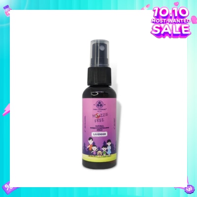 THREE STAR BRAND Natural Mozzie Free Natural Mosquito Repellent Spray Lavender (No Alcohol + No Deet) 50ml