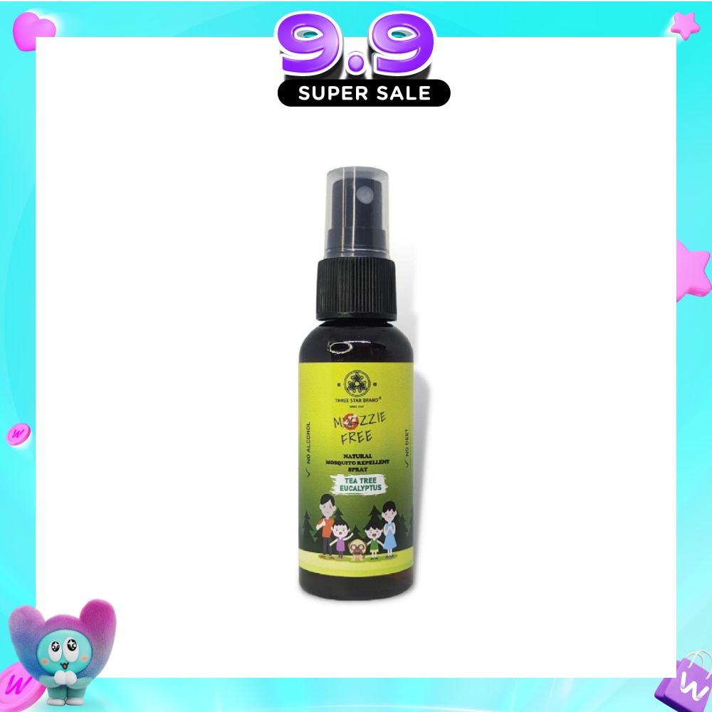 Natural Mozzie Free Natural Mosquito Repellent Spray Tea Tree Eucalyptus (No Alcohol) 50ml image