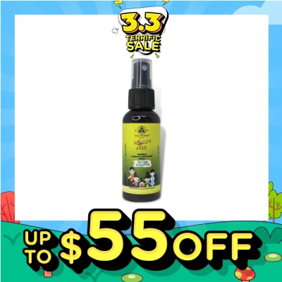 THREE STAR BRAND Natural Mozzie Free Natural Mosquito Repellent Spray Tea Tree Eucalyptus (No Alcohol) 50ml