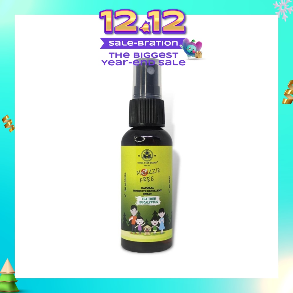 Natural Mozzie Free Natural Mosquito Repellent Spray Tea Tree Eucalyptus (No Alcohol) 50ml