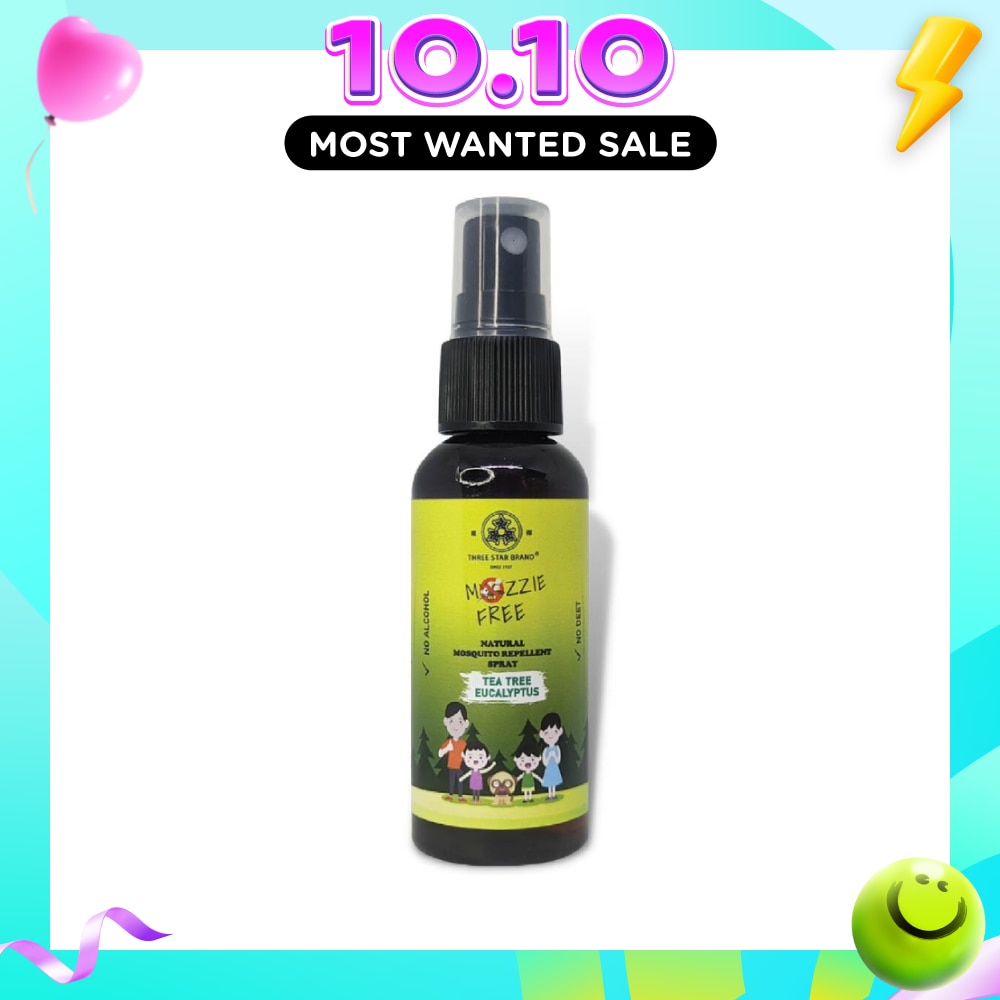 Natural Mozzie Free Natural Mosquito Repellent Spray Tea Tree Eucalyptus (No Alcohol) 50ml image