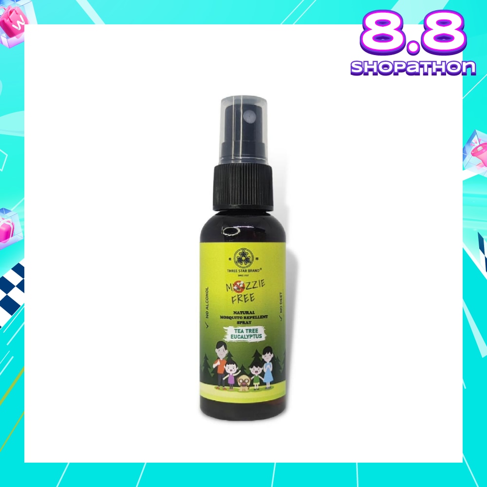 Natural Mozzie Free Natural Mosquito Repellent Spray Tea Tree Eucalyptus (No Alcohol) 50ml
