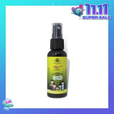 THREE STAR BRAND Natural Mozzie Free Natural Mosquito Repellent Spray Tea Tree Eucalyptus (No Alcohol) 50ml