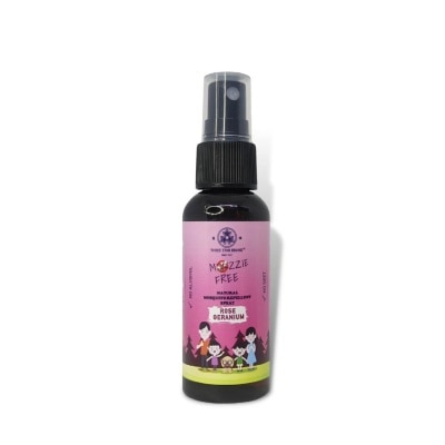 THREE STAR BRAND Natural Mozzie Free Natural Mosquito Repellent Spray Rose Geranium (No Alcohol + No Deet) 50ml