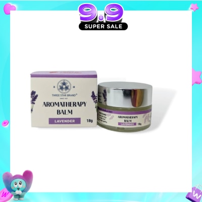 THREE STAR BRAND - Aromatherapy Balm Lavender (Natural Ingredients with Therapeutic Benefits + Traditional Properties) 18g image