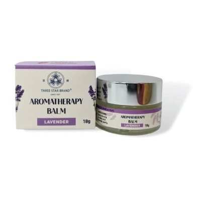 THREE STAR BRAND Aromatherapy Balm Lavender (Natural Ingredients with Therapeutic Benefits + Traditional Properties) 18g