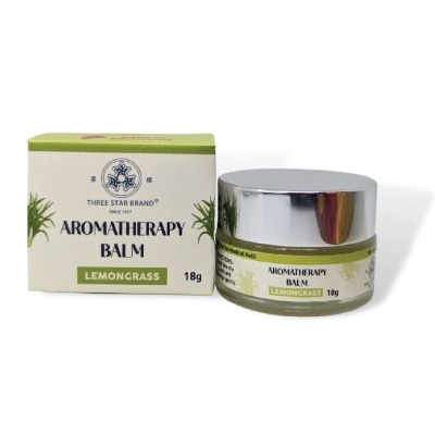 THREE STAR BRAND Aromatherapy Balm Lemongrass (Natural Ingredients with Therapeutic Benefits + Traditional Properties) 18g