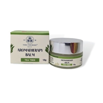 THREE STAR BRAND Aromatherapy Balm Tea Tree (Natural Ingredients with Therapeutic Benefits + Traditional Properties) 18g