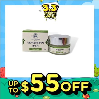 THREE STAR BRAND Aromatherapy Balm Tea Tree 18g (Expiry: Aug`2026)