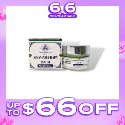 THREE STAR BRAND - Aromatherapy Balm Traditional (Natural Ingredients with Therapeutic Benefits + Traditional Properties) 40g