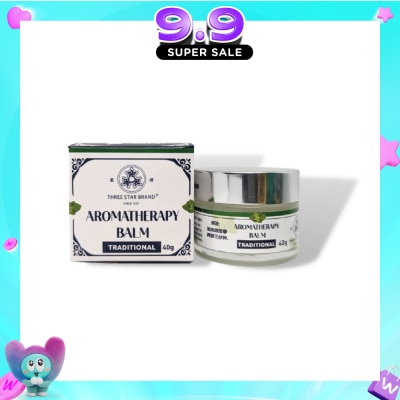 THREE STAR BRAND - Aromatherapy Balm Traditional (Natural Ingredients with Therapeutic Benefits + Traditional Properties) 40g image