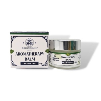 THREE STAR BRAND Aromatherapy Balm Traditional (Natural Ingredients with Therapeutic Benefits + Traditional Properties) 40g