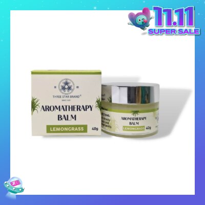 THREE STAR BRAND Aromatherapy Balm Lemongrass (Natural Ingredients with Therapeutic Benefits + Traditional Properties) 40g
