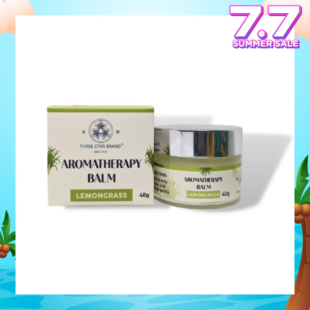 Aromatherapy Balm Lemongrass (Natural Ingredients with Therapeutic Benefits + Traditional Properties) 40g