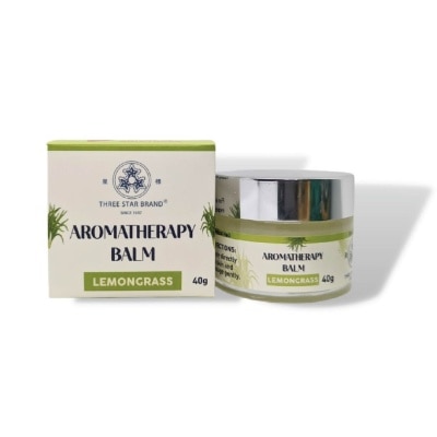 THREE STAR BRAND Aromatherapy Balm Lemongrass (Natural Ingredients with Therapeutic Benefits + Traditional Properties) 40g