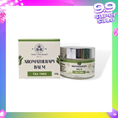 THREE STAR BRAND Aromatherapy Balm Tea Tree 40g (Expiry: Feb`2026)