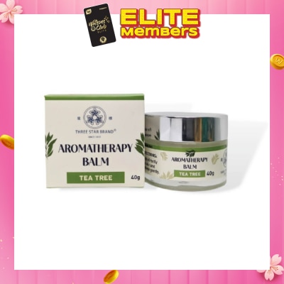 THREE STAR BRAND Aromatherapy Balm Tea Tree 40g (Expiry: Feb`2026)