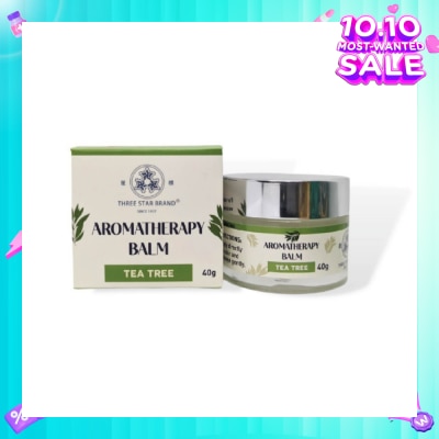 THREE STAR BRAND Aromatherapy Balm Tea Tree 40g (Expiry: Feb`2026)