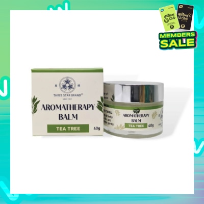 THREE STAR BRAND Aromatherapy Balm Tea Tree 40g (Expiry: Feb`2026)