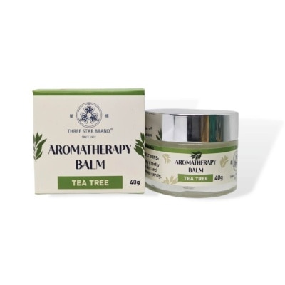 THREE STAR BRAND Aromatherapy Balm Tea Tree (Natural Ingredients with Therapeutic Benefits + Traditional Properties) 40g