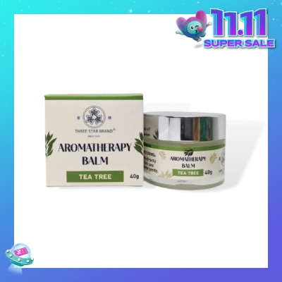 THREE STAR BRAND Aromatherapy Balm Tea Tree 40g (Expiry: Feb`2026)