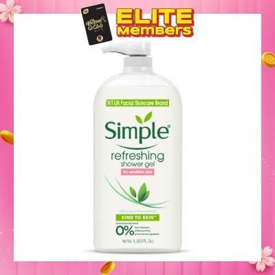 SIMPLE Kind To Skin Refreshing Shower Gel 1L