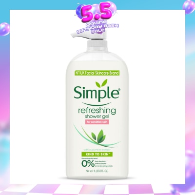 SIMPLE - Kind To Skin Refreshing Shower Gel 1L