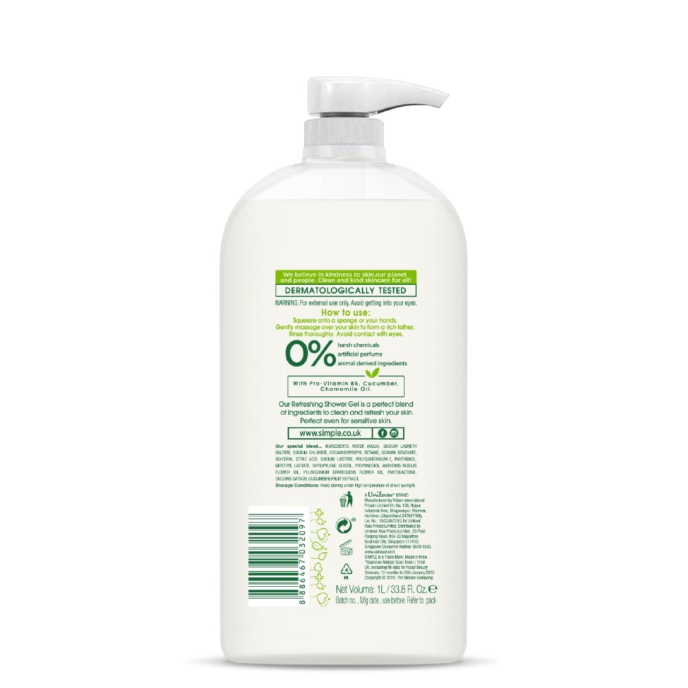 Kind To Skin Refreshing Shower Gel 1L