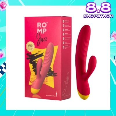 ROMP Jazz Rabbit Vibrator For Women (Rechargeable + Waterproof + 6 Intensity Vibration Mode) 1s