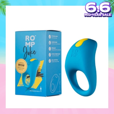 ROMP Juke Rechargeable Vibrating Ring For Men (Waterproof + 6 Intensity Vibration Mode) 1s