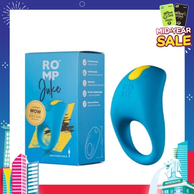 ROMP Juke Rechargeable Vibrating Ring For Men (Waterproof + 6 Intensity Vibration Mode) 1s