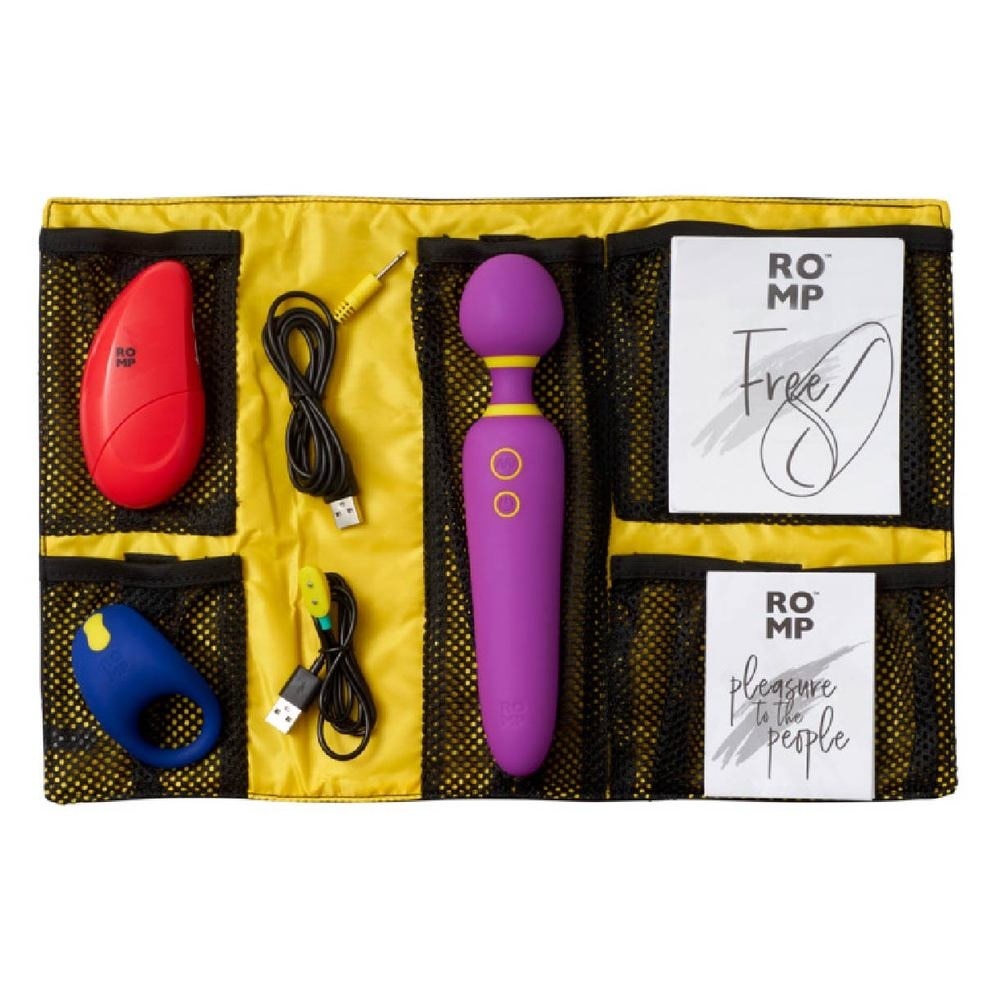 Pleasure Kit Packset consists Flip Powerful Wand Massager 1s + Juke Vibrating Ring 1s + Free Clitoral Stimulator 1s