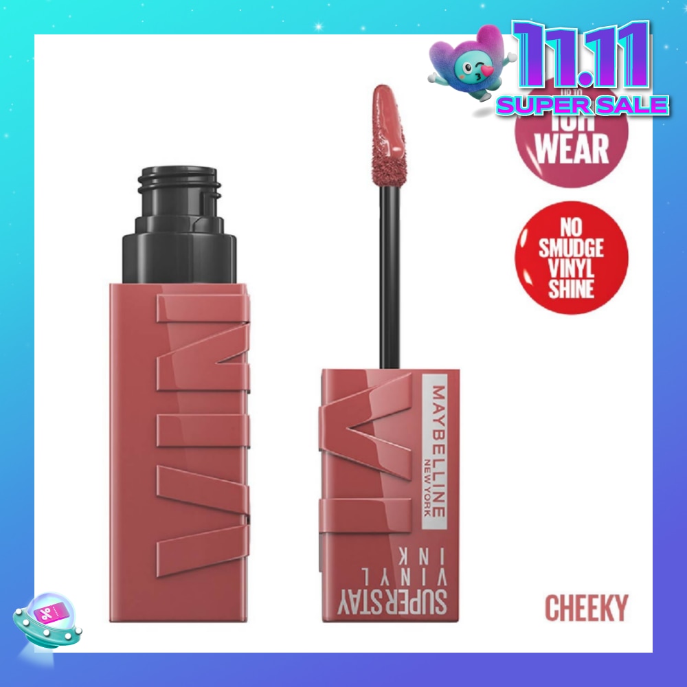 MAYBELLINE Superstay Vinyl Ink Longwear Liquid Lipcolor Cheeky (Smudge Proof + Transfer Proof) 1s (Expiry: Aug`2026)