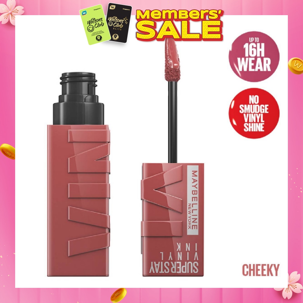 Superstay Vinyl Ink Longwear Liquid Lipcolor Cheeky (Smudge Proof + Transfer Proof) 1s (Expiry: Aug`2026)