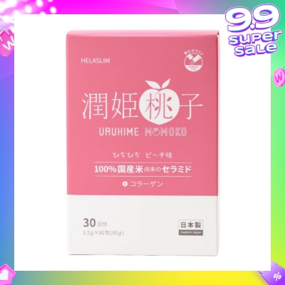 HELASLIM Uruhime Momoko Ceramide + Collagen Supplement 30s