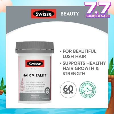 SWISSE Beauty Hair Vitality Tablet (Nourish & Support Healthy Hair Growth) 60s