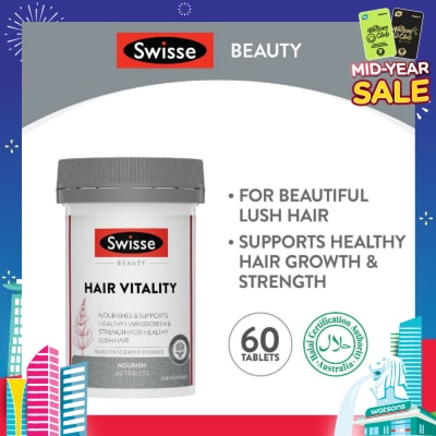 SWISSE Beauty Hair Vitality Tablet (Nourish & Support Healthy Hair Growth) 60s