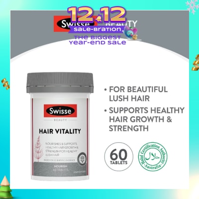 SWISSE Beauty Hair Vitality Tablet (Nourish & Support Healthy Hair Growth) 60s
