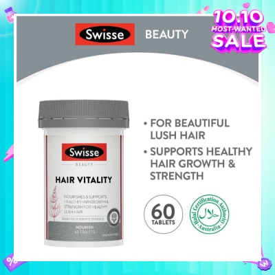 SWISSE Beauty Hair Vitality Tablet (Nourish & Support Healthy Hair Growth) 60s